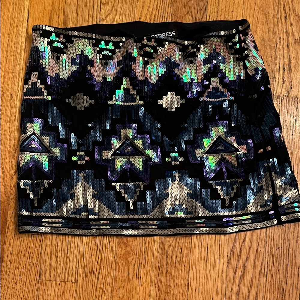 Express Sequin Mini Skirt size XS